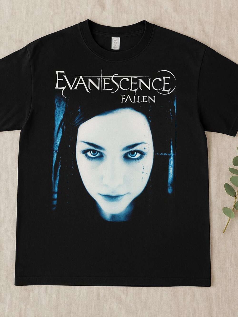 Evanescence Fallen Graphic Black T-Shirt Alternative Rock Band Music Tee